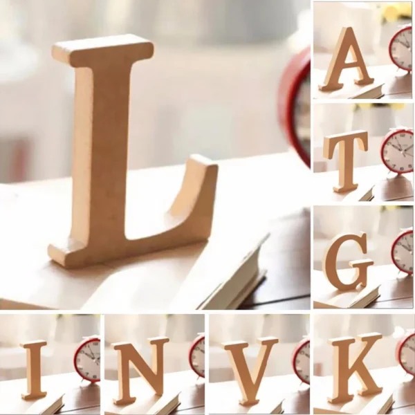 Freestanding A-Z Wood Wooden Letters Alphabet Hanging Wedding Birthday Home Party Decoration Children's gifts letras decorativas - Image 7