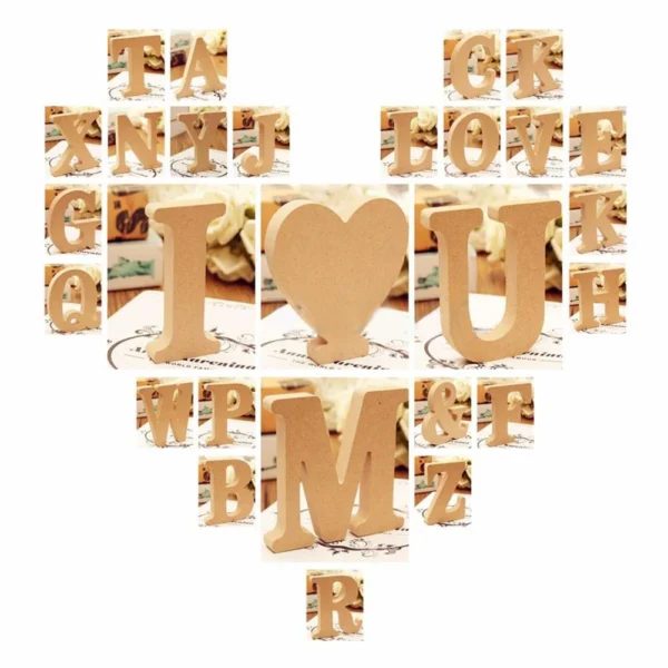 Freestanding A-Z Wood Wooden Letters Alphabet Hanging Wedding Birthday Home Party Decoration Children's gifts letras decorativas - Image 3