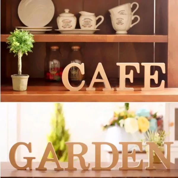 Freestanding A-Z Wood Wooden Letters Alphabet Hanging Wedding Birthday Home Party Decoration Children's gifts letras decorativas - Image 5