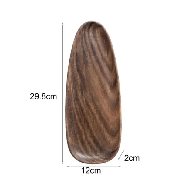 Wooden Plate Smooth Surface Fine Workmanship Anti-deformed Japanese Style Sushi Pan Home Holiday Decor for Gift - Image 3