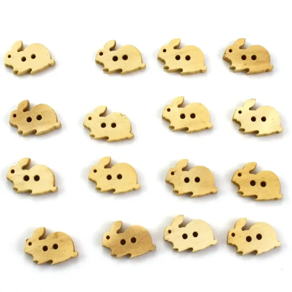 100PCS Animal Wooden Buttons Colorful 2 Holes Handmade Craft Button Decorative Art Button for DIY Clothes Knitting Sew Scrapbook - Image 2