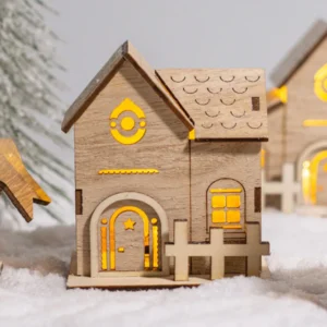 Cozy Atmosphere Christmas Wooden Ornaments Easy To Use Handcrafted Ornaments Table Centerpieces Christmas Decoration