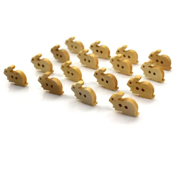 100PCS Animal Wooden Buttons Colorful 2 Holes Handmade Craft Button Decorative Art Button for DIY Clothes Knitting Sew Scrapbook - Image 8