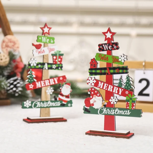 Christmas Ornaments Wooden Ornaments Excellent Texture Exquisite Workmanship Hanging Wooden Pendant Office School - Image 2