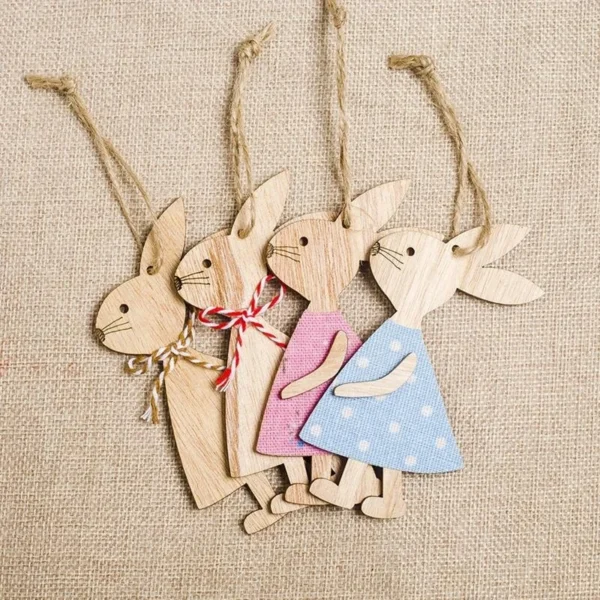 Y4QA Wooden Pendant for Kids&Adults Accessories Supplies Decorative Craft - Image 2