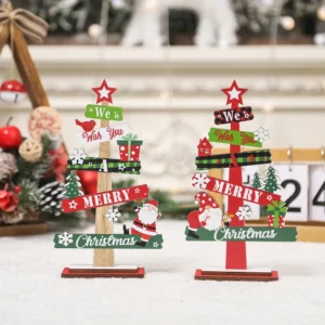 Christmas Ornaments Wooden Ornaments Excellent Texture Exquisite Workmanship Hanging Wooden Pendant Office School