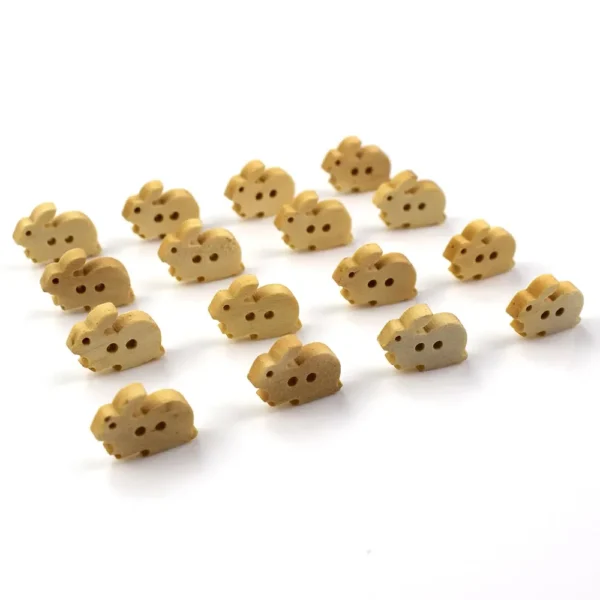 100PCS Animal Wooden Buttons Colorful 2 Holes Handmade Craft Button Decorative Art Button for DIY Clothes Knitting Sew Scrapbook - Image 7