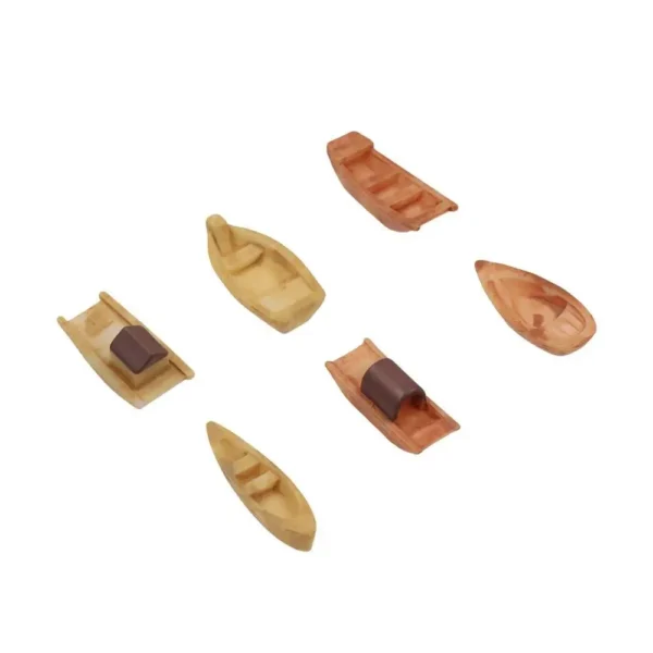Micro Landscape Micro Landscape Boat Resin Wooden Boat Mini Boat Fish Tank Decoration Awning Boats Art Crafts - Image 4