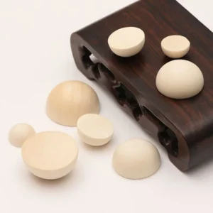 1-100Pcs Natural Half Wooden Beads 10/12/15/18/20-100mm Half Unfinished Wood Balls Split Wood Beads for DIY Craft Toy Home Decor