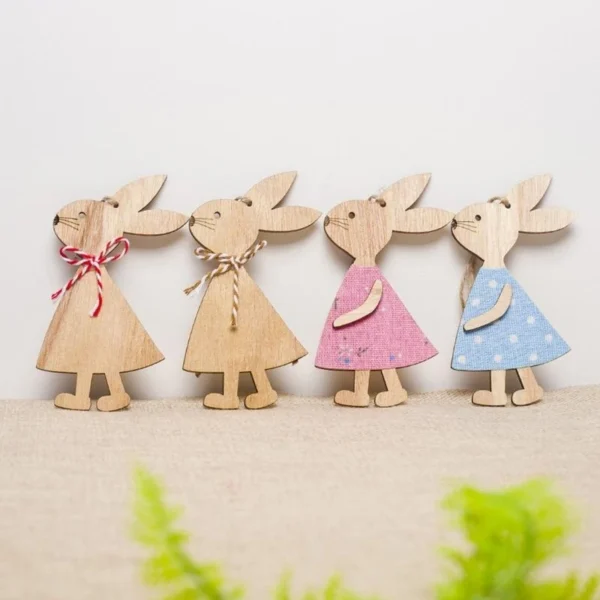Y4QA Wooden Pendant for Kids&Adults Accessories Supplies Decorative Craft - Image 6