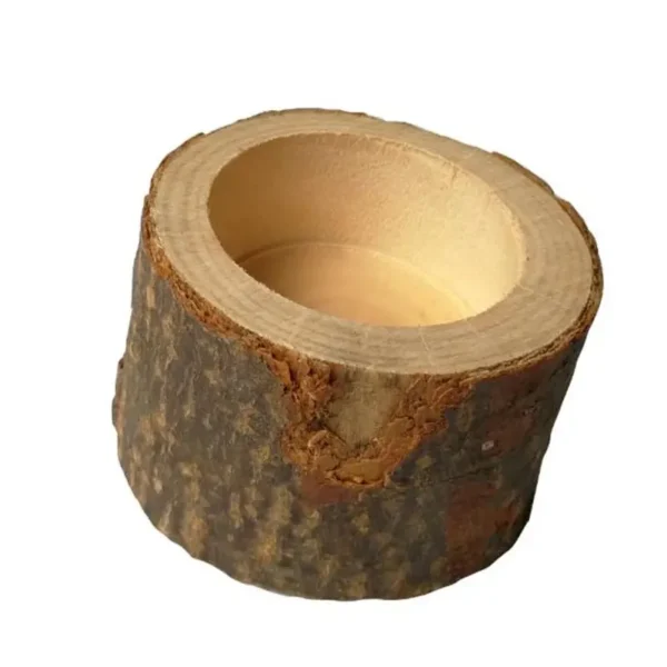 1PC Mini Birthday Cake Candle Stand, Creative Pure Manual Wooden Bark Candlestick, Indoor Flower Pot Home Decoration Ornament - Image 10
